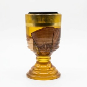 Quemador de Incienso Moderno Árabe Mubkha de Resina y Madera de Acacia Hecho a Mano de Primera Calidad para Virutas de Oud, Fragancia Aromática, Majlis - Product Image 1