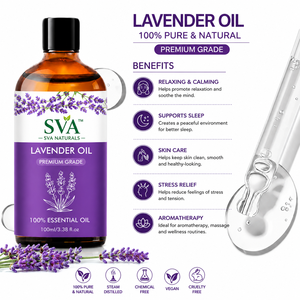 Aceite Esencial de Lavanda Puro 100% Natural de Grado Cosmético Destilado al Vapor para Aromaterapia, Spa, Masajes, Fabricación de Velas, Suministro a Granel - Product Image 2