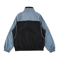 Chaqueta Cortavientos de Verano para Hombre, Negra, Casual, Impermeable, Personalizable, de Alta Calidad, con Cuello en V, Transpirable, Satinada, 220g