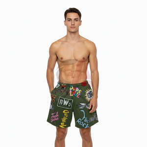 Shorts de plage pour hommes grande taille, sublimation intégrale, polyester léger, séchage rapide, collection 2026 - Product Image 6