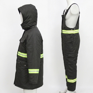 Uniforme de sauvetage personnalisé pour pompiers avec bandes réfléchissantes, veste de travail de protection et pantalon à bretelles, vêtements de sécurité personnalisés - Product Image 3