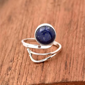 925 Sterling Silver Natural Lapis Lazuli <b>Ring</b> Handmade <b>Statement</b> Gemstone Fashion <b>Ring</b> for Women - Product Image 5