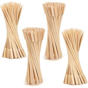 400 Palillos de Bambú Natural de 10 Pulgadas, Palillos Anchos y Planos de Madera de Bambú para Asar Frutas, Cócteles, Brochetas, Herramientas para Barbacoa - Product Image 1