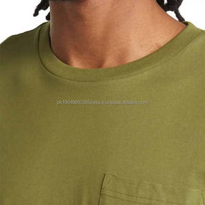 เสื้อยืดผู้ชายไซส์ใหญ่จากปากีสถาน บริการ OEM คอกลม ผ้าฝ้าย สตรีทแวร์ สีพื้น ลายเรียบ - Product Image 4