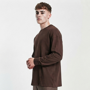 T-shirt à manches longues en coton de haute qualité 230g, col rond, coupe ample, décontracté, pour homme, écologique, personnalisable - Product Image 3