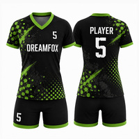 Ensemble d'uniformes de volley-ball personnalisés en polyester/coton pour femmes, maillot d'équipe sans manches à col en V et short à taille élastique