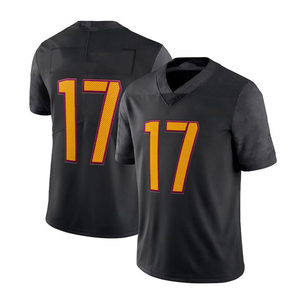 Purple American Football Jersey Number 17 Pink <b>Mesh</b> V-Neck <b>Short</b> Sleeve Men's Breathable Sport Apparel Adult Size - Product Image 3