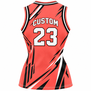 Maillot de basket-ball personnalisé pour jeunes hommes et femmes, vêtements de sport respirants, à séchage rapide, sans manches, de haute qualité, pour toutes les saisons - Product Image 2