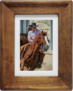 Wood Photo <b>Frames</b> Made of Solid Wood Display Pictures 4x6 with Mat or <b>5x7</b> Without Mat, Wall Hanging and Tabletop Standing - Product Image 2