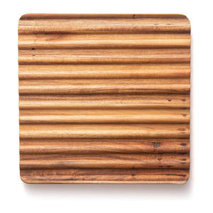 Design personnalisé fait à la main écologique carré en bois plateau de service en bois d'acacia motif zig zag salle à manger décoration de table salade fruits - Product Image 2