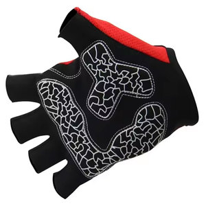 Perfectionists Half Finger Cycling Gloves Black Textile Weaving Non-Slip Hook Loop Closure Polyurethane Coated Racing Gloves - Product Image 4
