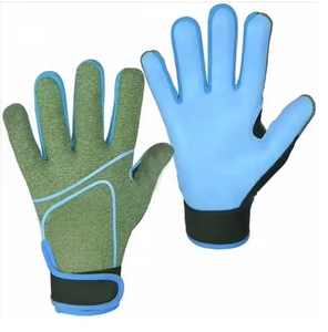 Standard International Full Finger Gaelic Football <b>Gloves</b> White Black Leather Non-Slip All Seasons Breathable Football <b>Gloves</b> - Product Image 2