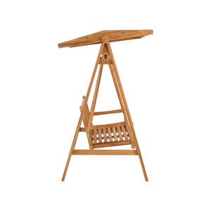 Silla Columpio de Madera de Teca para Exteriores, Banco Colgante para Patio, Jardín, Villa, Resort, Patio Trasero, Balcón, Uso Relajante - Product Image 3