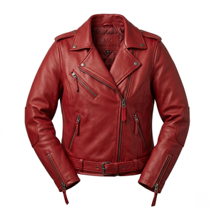 Women's Slim Fit Leather <b>Biker</b> <b>Jacket</b> | High Performance Racing Apparel | OEM - Product Image 3