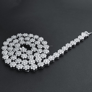 RB <b>Gems</b> Custom 925 Sterling Silver 14K Gold VVS Diamond Gemstone Fine Charm <b>Bracelet</b> Stylish Romantic STAR Iced Cuban Link Chain - Product Image 2