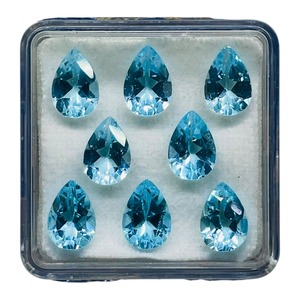 Natural Sky Blue <b>Topaz</b> Pear Cut Gemstone 10mm 7mm Blue <b>Topaz</b> Stone Loose Gemstones Wholesale Bulk Lot For Jewelry Making - Product Image 6