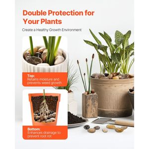 Sassi di fiume naturali multicolore da 1-2 pollici, 15 libbre, ciottoli e ghiaia levigati per giardinaggio e pavimentazione - Product Image 5