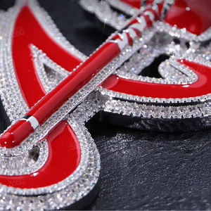 Colgante de alfabeto de lujo elaborado en oro rosa diamante cultivado en laboratorio tendencia elegante recién llegado con claridad VVS mejorada - Product Image 4