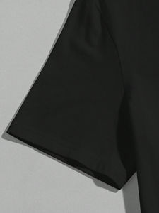 เสื้อยืดถักนิตติ้งสีพื้นสำหรับผู้ชาย, ผ้าโพลีเอสเตอร์/ ผ้าฝ้ายเนื้อนุ่มสวมใส่สบายสไตล์วินเทจระบายอากาศได้ดีแห้งเร็ว - Product Image 2