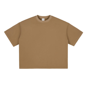 OEM Men's Vintage <b>T</b>-Shirts 100% Cotton Nonwoven Heavyweight 220 Grams Boxy Tee Front Logo Acid Wash Streetwear - Product Image 3