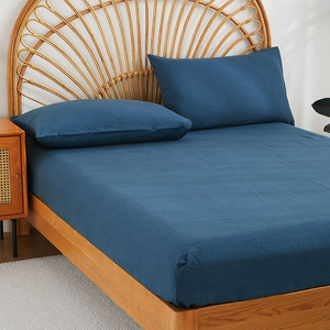 Sheet <b>Sets</b> for Bed Custom 4 Piece 100% Linen Solid Soft Flat Fitted Sheets <b>Sets</b> - Product Image 6