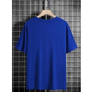 T-shirt unisexe de haute qualité 100 % coton 2025 avec logo personnalisé imprimé, col rond uni en tissu tricoté, logo unisexe - Product Image 5