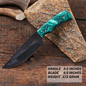 Cuchillo Nórdico Forjado con Recubrimiento en Polvo, Hoja Fija de Punta Caída, Mango de Resina de Grado Industrial, Cuchillo Personalizado OEM para Caza y Camping - Product Image 2