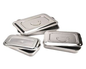 Stainless Steel Manual Surgical Instrument Bowl Tray with Cover for General Surgery ENT Operations High Quality Surgical <b>Kit</b> - Product Image 1