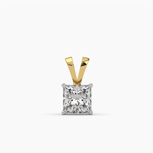 Collar con Colgante de Diamante Cultivado en Laboratorio, Corte Princesa, 1 Quilate, Certificado IGI, D VVS2, Oro Amarillo de 10K, Chapado en Rodio, Regalo para Fiesta - Product Image 1