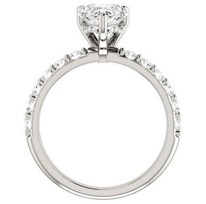 แหวนมอสซาไนต์ทรงหัวใจ เงินสเตอร์ลิง ชุบทอง 14K แหวนหมั้น แหวนแต่งงาน แหวนเพชรเม็ดเดี่ยวสุดหรู แหวนสัญญา - Product Image 4