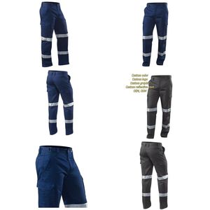 Pantalons de travail durables à haute visibilité 100% coton pour les lieux de travail industriels et de construction en Australie - Product Image 4