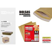 Enveloppes à bulles N5 Kraft pour envoi postal, épaisseur 4 mm, modèle 063896, fabriqué en Espagne