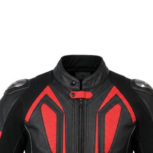 Chaqueta de Motocicleta Negra y Roja para Hombre, Chaqueta de Protección para Motociclistas, Ropa Resistente para Motociclistas, para Aventuras al Aire Libre y Carreras - Product Image 5