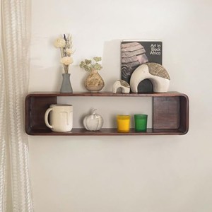 Mango Wood <b>Floating</b> <b>Wall</b> <b>Shelves</b> Natural Finish Wholesale India - Aqdus Saleem - Product Image 5