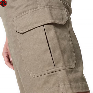 Pantalones Cortos Cargo para Hombre, Color Caqui, Tejido, Cierre de Cremallera, Secado Rápido, Múltiples Bolsillos, Cintura Media, Casuales y Utilitarios - Product Image 5