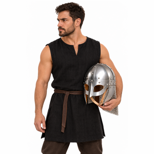 Casco Vikingo GJERMUNDBU MEDIEVAL, Hecho a Mano en Hierro y Acero Dulce, con Incrustaciones de Esmalte, Armadura Resistente de 2.2 kg, Calibre 18, para Cine y Televisión - Product Image 6