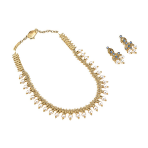 Matte Short Necklace and Stud Earring Set - Product Image 2
