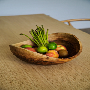 Bol de service en bois d'acacia de qualité supérieure, écologique, fait main, pour salade, fruits, collations, centre de table rustique pour cuisine, salle à manger, hôtel - Product Image 1