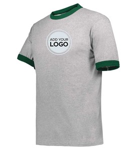 cotton Ringer T <b>Shirts</b> Unisex Custom Logo Short Sleeve T <b>Shirt</b> - Product Image 2