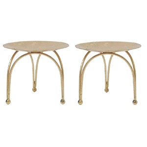 Table d'appoint en laiton, finition or pâle naturel, vente en gros |   Aqdus Saleem - Product Image 1