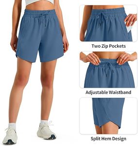 Shorts Deportivos Cortos de 5 Pulgadas para Mujer, Cómodos, Casuales, para Gimnasio, Activos, de Poliéster, Ligeros, para Entrenamiento - Product Image 5