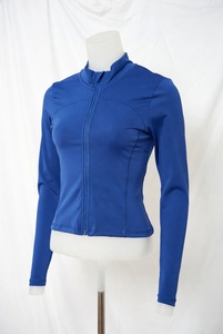 Women Long-sleeve Zip-up Fitness Jacket Women's Stretchy Hoodie Yoga Gym Fitness Long Sleeve Yoga Jacket With <b>Thumb</b> Hole - Product Image 4
