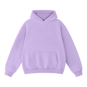 Sudadera con Capucha Extra Grande Color Morado Claro para Hombre, Sudadera Informal con Bolsillo Canguro - Product Image 1