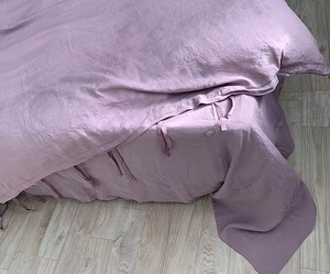 Ensemble de literie 100% lin français, lin pur, tissage uni, lavable en machine, ensembles de housses de couette - Product Image 2