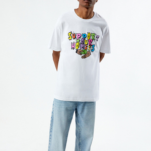 Camisetas de Hombre al por Mayor, de Alta Calidad, con Logo Personalizado Impreso en la Parte Delantera, Antiencogimiento, Hombros Caídos, Tallas Grandes - Product Image 4