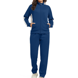 Ensemble deux pièces grande taille pour femme, personnalisable avec logo, couleur unie, tissu épais, écologique, respirant, séchage rapide, ensemble de jogging pour femme - Product Image 4