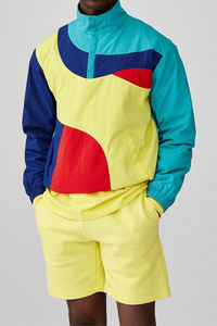 New Custom Winter Men's Solid Streetwear Hooded Windbreaker 2-Piece <b>Knitted</b> Tracksuits <b>Set</b> Breathable Cotton Front Jogging - Product Image 5