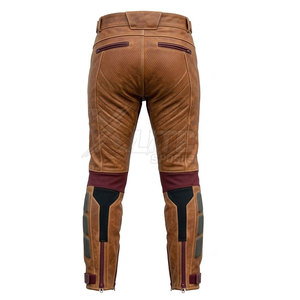 Pantalones de Motocicleta de Cuero Transpirable con Costuras Resistentes y Diseño de Seguridad, Sensación Suave, Unisex, para Todas las Estaciones, Estándar de Exportación - Product Image 3