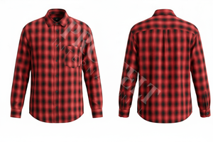 Camisa de Vestir a Cuadros de Franela de Algodón 100% de Alta Calidad para Otoño e Invierno, Manga Larga, Casual, con Botones, Personalizada - Product Image 5