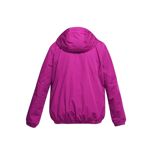 <b>Pink</b> Unisex Windproof Hooded Quarter-Zip Rain <b>Jacket</b> Casual Spring Lightweight Polyester Coat with Zipper Closure Regular Fit - Product Image 3